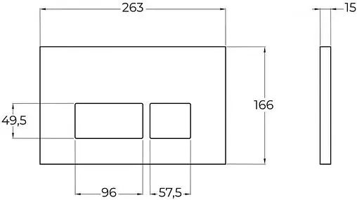 Клавиша смыва для унитаза BelBagno BB042BL белый глянцевый