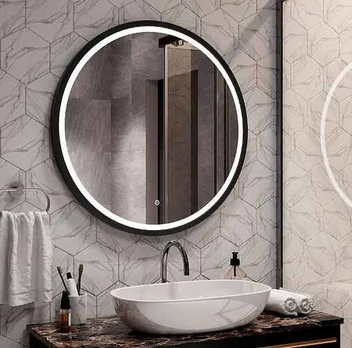 Зеркало с подсветкой Continent Style Black Led 80 чёрный ЗЛП2254