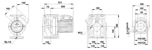 Насос циркуляционный Grundfos UPS 50-180 F 96402134