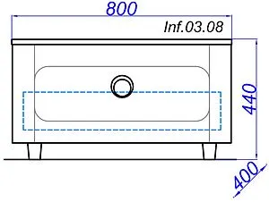 Комод напольный Aqwella Infinity 80 чёрный Inf.03.08/BLK Комод напольный Aqwella Infinity 80 чёрный Inf.03.08/BLK, 2