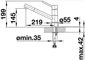 Смеситель для кухни Blanco Kano чёрный матовый 526667 Смеситель для кухни Blanco Kano чёрный матовый 526667, 2