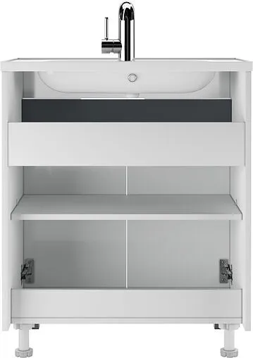 Тумба-умывальник напольный Домино Vector 70 белый DV6608T+4670142930389