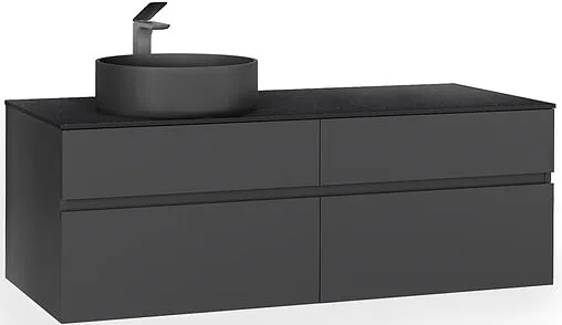 Тумба под умывальник подвесная Raval Decent 120 антрацит Dec.01.120/P/A/RL