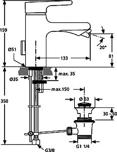 Смеситель для биде Ideal Standard Attitude хром A4602AA, 2