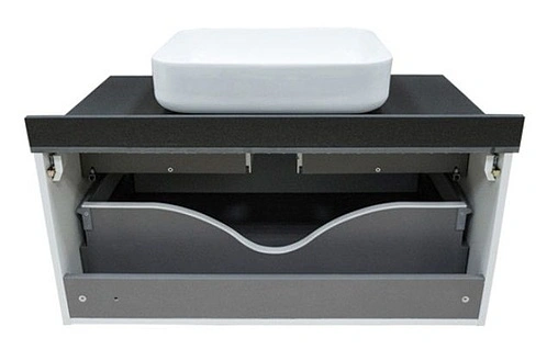 Тумба-умывальник подвесная Comforty Милан 90 белый/антрацит 00-00003824CF