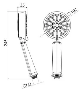 Душевая система со смесителем для ванны IDDIS Oldie хром OLDSB3Fi06, 3