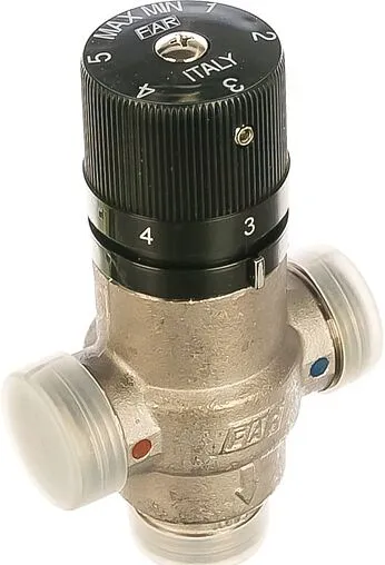 Трехходовой термостатический смесительный клапан 1&quot; +25...+65°С Kvs 2.6 Far Termo FA 3957 1