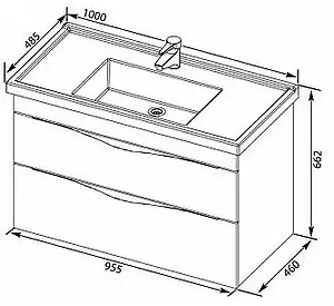 Тумба-умывальник Aquanet Эвора 100 дуб антик 00183003+00182325 Тумба-умывальник Aquanet Эвора 100 дуб антик 00183003+00182325, 2