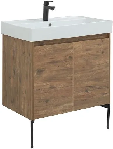 Тумба-умывальник Aquanet Nova Lite 75 дуб рустикальный 00298852+00242338