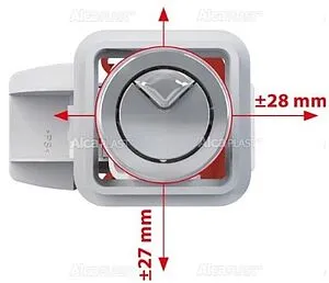 Комплект арматуры для бачка двухрежимный ½" пластик нижний AlcaPlast SA08S ½" CHROM Комплект арматуры для бачка двухрежимный ½" пластик нижний AlcaPlast SA08S ½" CHROM, 3