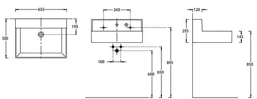 Раковина Kerama Marazzi Logica 65 белый LO.M.wb.65