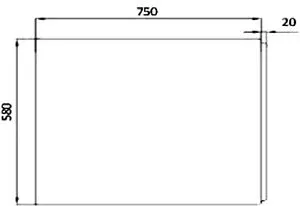 Панель для ванны боковая BERGES 75 белый 051006, 2