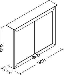 Шкаф-зеркало ISVEA Siento 80 кашемир 27PL2060080I Шкаф-зеркало ISVEA Siento 80 кашемир 27PL2060080I, 2