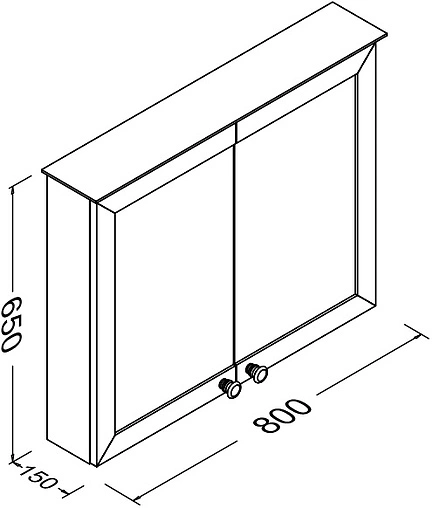 Шкаф-зеркало ISVEA Siento 80 кашемир 27PL2060080I