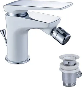 Смеситель для биде Lemark Allegro белый/хром LM5908CW Смеситель для биде Lemark Allegro белый/хром LM5908CW, 3