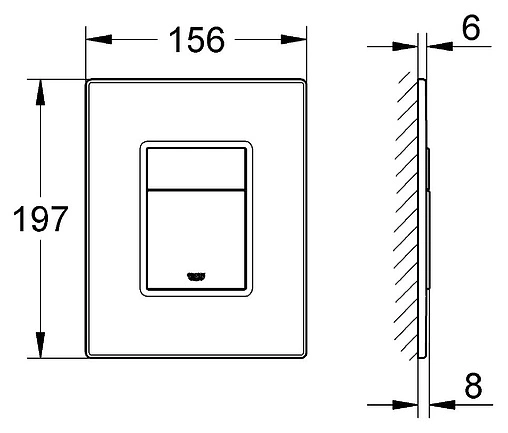 Клавиша смыва для унитаза Grohe Skate Cosmopolitan Wood 38849HP0 кнопки/хром глянцевый, рамка/орех Клавиша смыва для унитаза Grohe Skate Cosmopolitan Wood 38849HP0 кнопки/хром глянцевый, рамка/орех