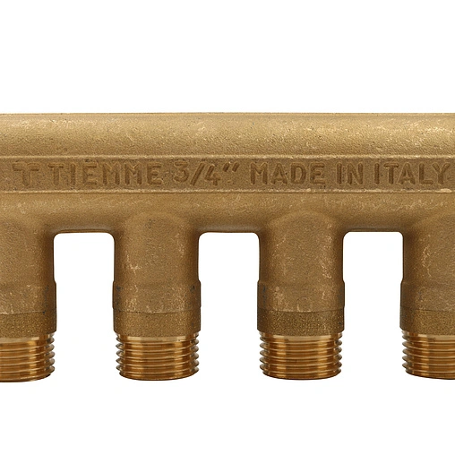Коллектор запорный проходной 4 отвода ¾&quot;в/н x ½&quot;к Tiemme NINO 1820016