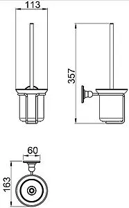Ёршик для унитаза Timo Nelson бронза 160061/02 Ёршик для унитаза Timo Nelson бронза 160061/02, 2
