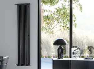 Радиатор стальной трубчатый Zehnder Charleston 2180/04 1270 ¾&quot; Ral 9217 Traffic Black (matt), 4