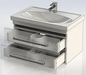 Тумба-умывальник подвесная Aquanet Сиена 70 белый 00186361+00185343 Тумба-умывальник подвесная Aquanet Сиена 70 белый 00186361+00185343, 4