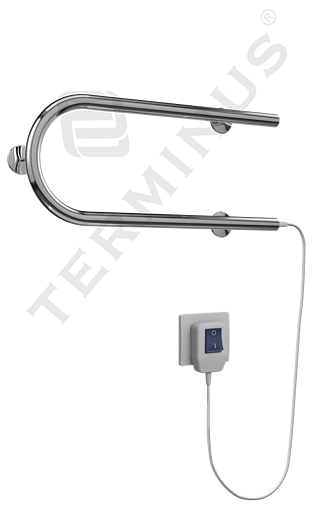 Полотенцесушитель электрический П-образный Terminus Электро 25 ПСЭ П 200x600 полированная сталь 4620768883941