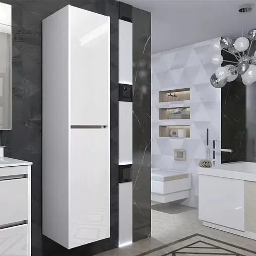 Шкаф-пенал подвесной Opadiris Фреш 35 белый Z0000014801