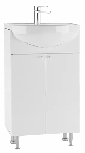 Тумба-умывальник напольный Айсберг Промо 50 белый DP2601T+4607152360141