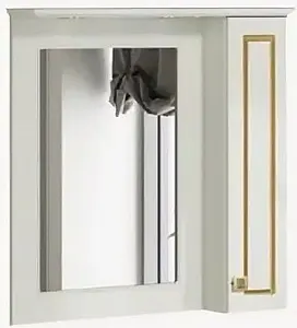 Шкаф-зеркало Comforty Палермо 80 белый/патина золото 00004143508CF, 1