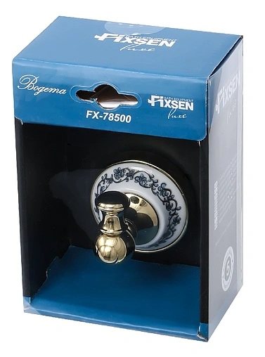 Крючок Fixsen Bogema gold золото/белый с рисунком FX-78505G