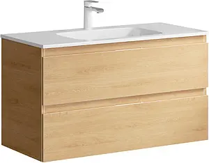 Тумба-умывальник подвесная Aqwella Accent 100 дуб золотой ACC0110DZ+Mal.10.04.D Тумба-умывальник подвесная Aqwella Accent 100 дуб золотой ACC0110DZ+Mal.10.04.D, 1