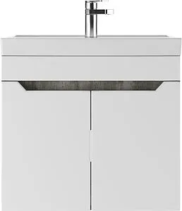 Тумба-умывальник подвесная Айсберг Мечта 60 белый/бетон DM2335T+4607152361674 Тумба-умывальник подвесная Айсберг Мечта 60 белый/бетон DM2335T+4607152361674, 3