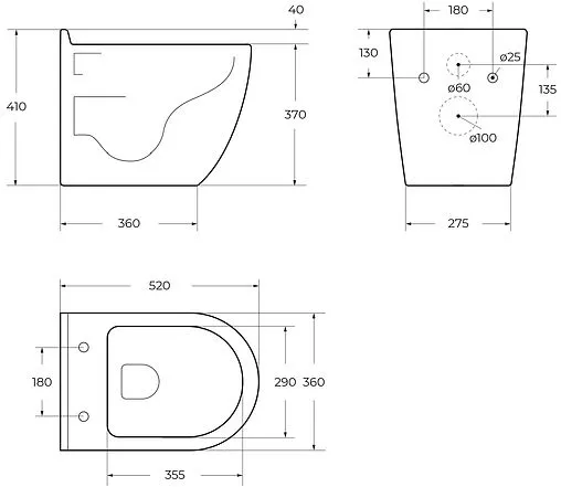 Унитаз подвесной безободковый BelBagno Senso-R белый BB017CHR