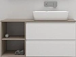 Тумба-умывальник подвесная Cersanit Moduo 120 белый SB-SZ-MOD80-BL/Wh+SB-MD-MOD40-SZ+SB-BL-MOD120+