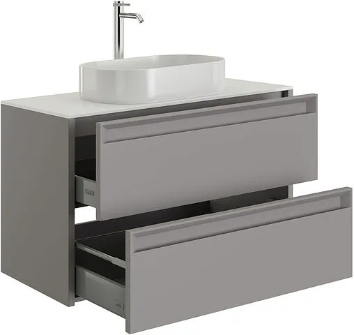 Тумба-умывальник подвесная Allen Brau Fantasy 2.0 100 платина 1.11003.PGM 2.0+