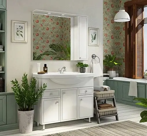 Шкаф-зеркало Comforty Сочи 100 белый 00003132226CF