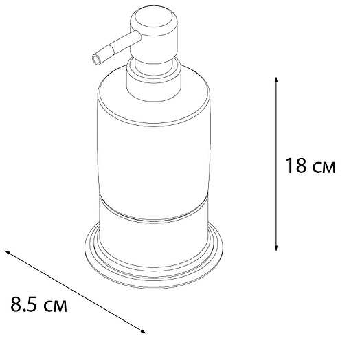 Дозатор для жидкого мыла Fixsen Best хром/белый FX-712