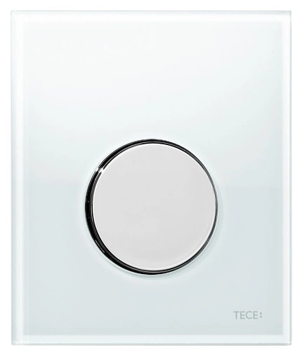 Клавиша смыва для писсуара TECEloop Urinal 9242660 кнопка/хром глянцевый, панель/стекло белый