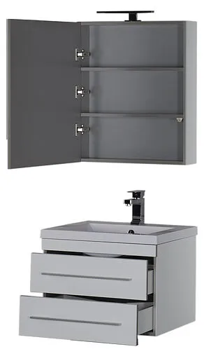 Шкаф-зеркало Aquanet Верона 58 L белый 00175344