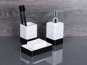 Дозатор для жидкого мыла Fixsen Text чёрный/белый/хром FX-230-1 Дозатор для жидкого мыла Fixsen Text чёрный/белый/хром FX-230-1, 3