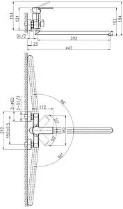 Смеситель для ванны с длинным изливом Cersanit Brasko хром 64091, 2
