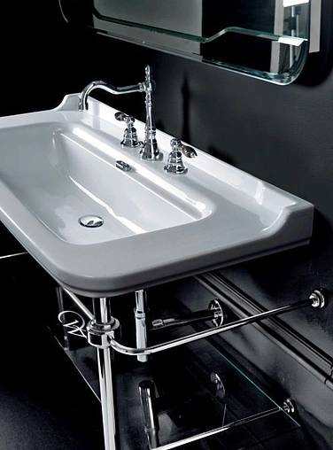 Раковина Kerasan Waldorf 120 белый 4144K1bi/cr*3 Раковина Kerasan Waldorf 120 белый 4144K1bi/cr*3