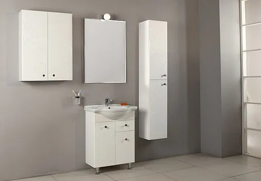 Шкаф двухстворчатый Aquaton Лиана 60 белый 1A153003LL010