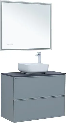 Тумба-умывальник Aquanet Арт 90 мисти грин 00313276+00318928