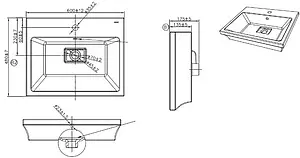Раковина Bravat Phillis 48 белый C22192W-1-ENG Раковина Bravat Phillis 48 белый C22192W-1-ENG, 2