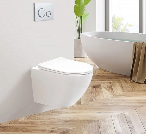 Унитаз подвесной безободковый BelBagno Sfera-R белый BB046CHR