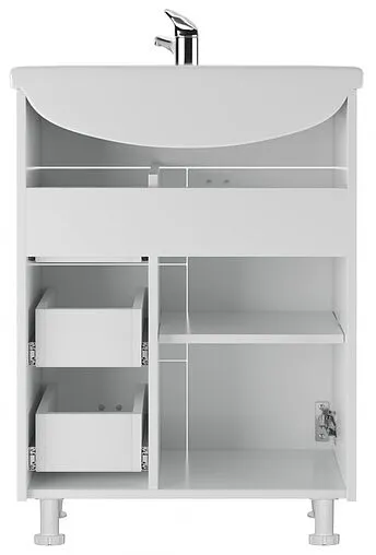 Тумба-умывальник напольная Айсберг Классик 60 белый DA1023T+4620008192772