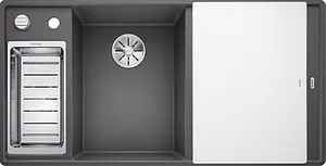 Мойка кухонная Blanco Axia III 6 S-F 100 L (доска стекло) тёмная скала 524670 Мойка кухонная Blanco Axia III 6 S-F 100 L (доска стекло) тёмная скала 524670, 1