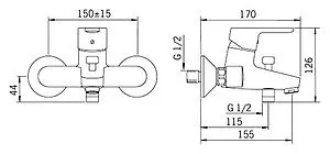 Смеситель для ванны Oras Aquita хром 2940U, 2