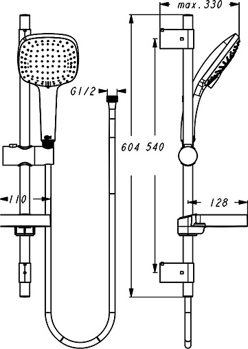 Душевая стойка Ideal Standard IdealRain cube хром B0006AA