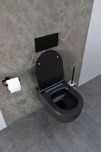 Унитаз подвесной безободковый Allen Brau Priority черный матовый 4.31001.31